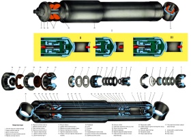 Устройство и схема работы амортизаторов передней подвески ВАЗ-21213 Лада Нива и ВАЗ-21214 Лада 4х4