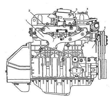 Схема двигатель ЗМЗ-402