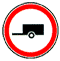 Движение с прицепом запрещено - дорожный знак 3.7