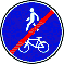 Конец пешеходной и велосипедной дорожки с совмещенным движением - дорожный знак 4.5.3