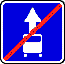 Конец полосы для маршрутных транспортных средств - дорожный знак 5.14.1