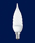 Свеча на ветру с витой матовой колбой - светодиодная лампа (цоколь Е14)