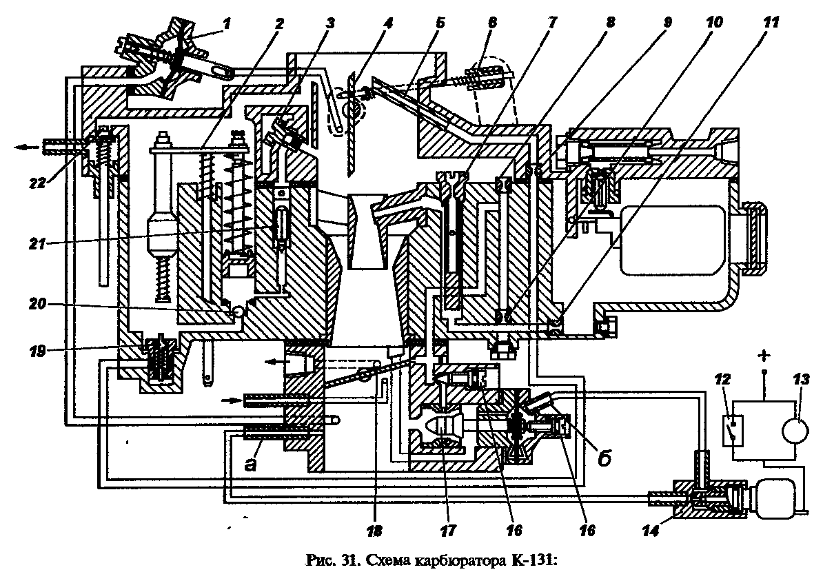 Схема карбюратора К-131