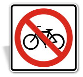 No Bicycle Sign;