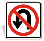 No U-Turn Sign;